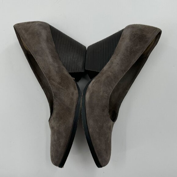 Eileen Fisher Hawk Suede Chunky Heel Pumps 8.5M - Picture 3 of 9